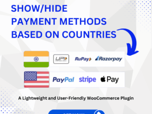 Show/Hide Payment Methods based on countries woocommurce Plugin By ADMTech Digital Solutions