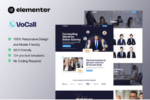 VoCall - Call Center & Telemarketing Elementor Template Kit