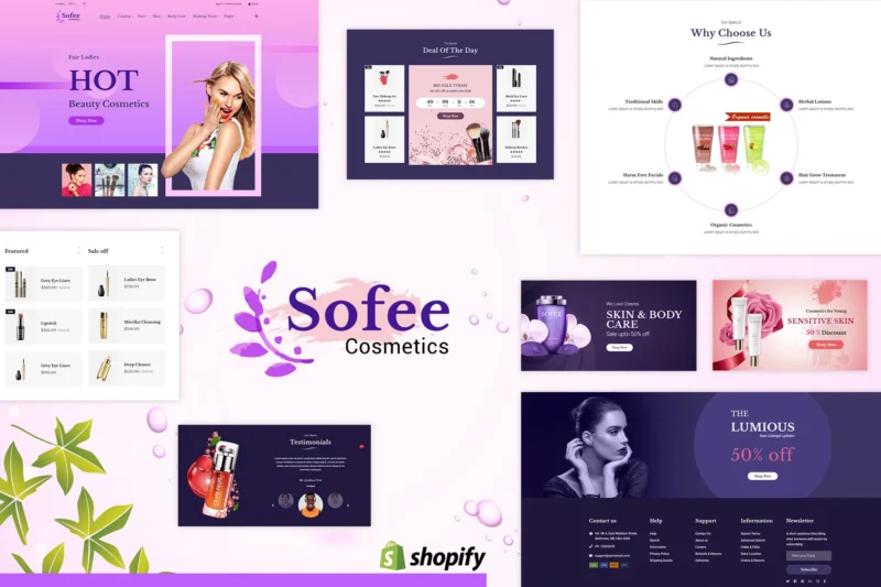 Sofee | Beauty Cosmetic, Hair Salon Shopify Theme,Shopify Themes