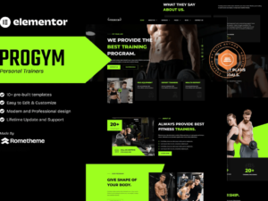 Progym – Personal Trainers & Fitness Elementor Template Kit