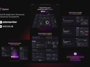 Synco – SaaS & Software Showcase Elementor Template Kit